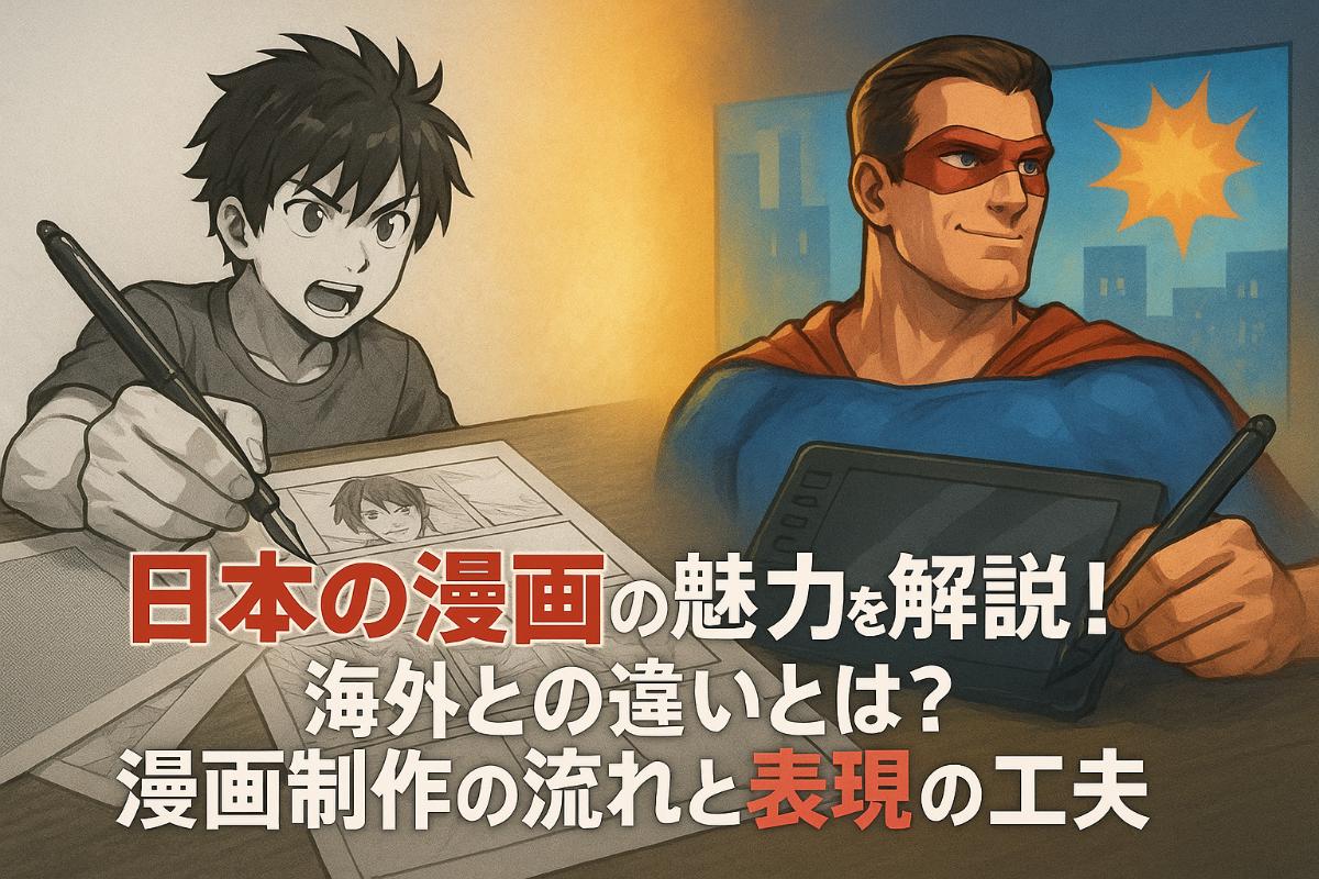 漫画の特徴を日本と海外やジャンル別に徹底解説!人気作品やビジュアル表現・制作の流れもわかるガイド
