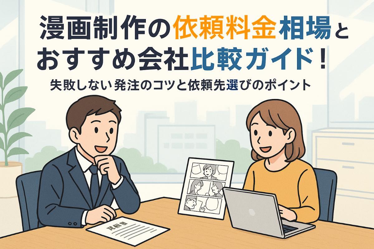 漫画制作の依頼料金相場とおすすめ会社比較ガイド｜失敗しない発注のコツと依頼先選びのポイント