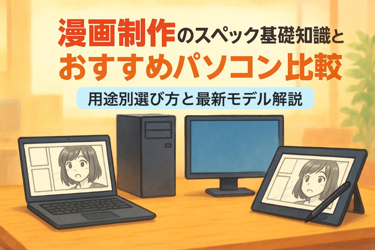 漫画制作のスペック基礎知識とおすすめパソコン比較｜用途別選び方と最新モデル解説