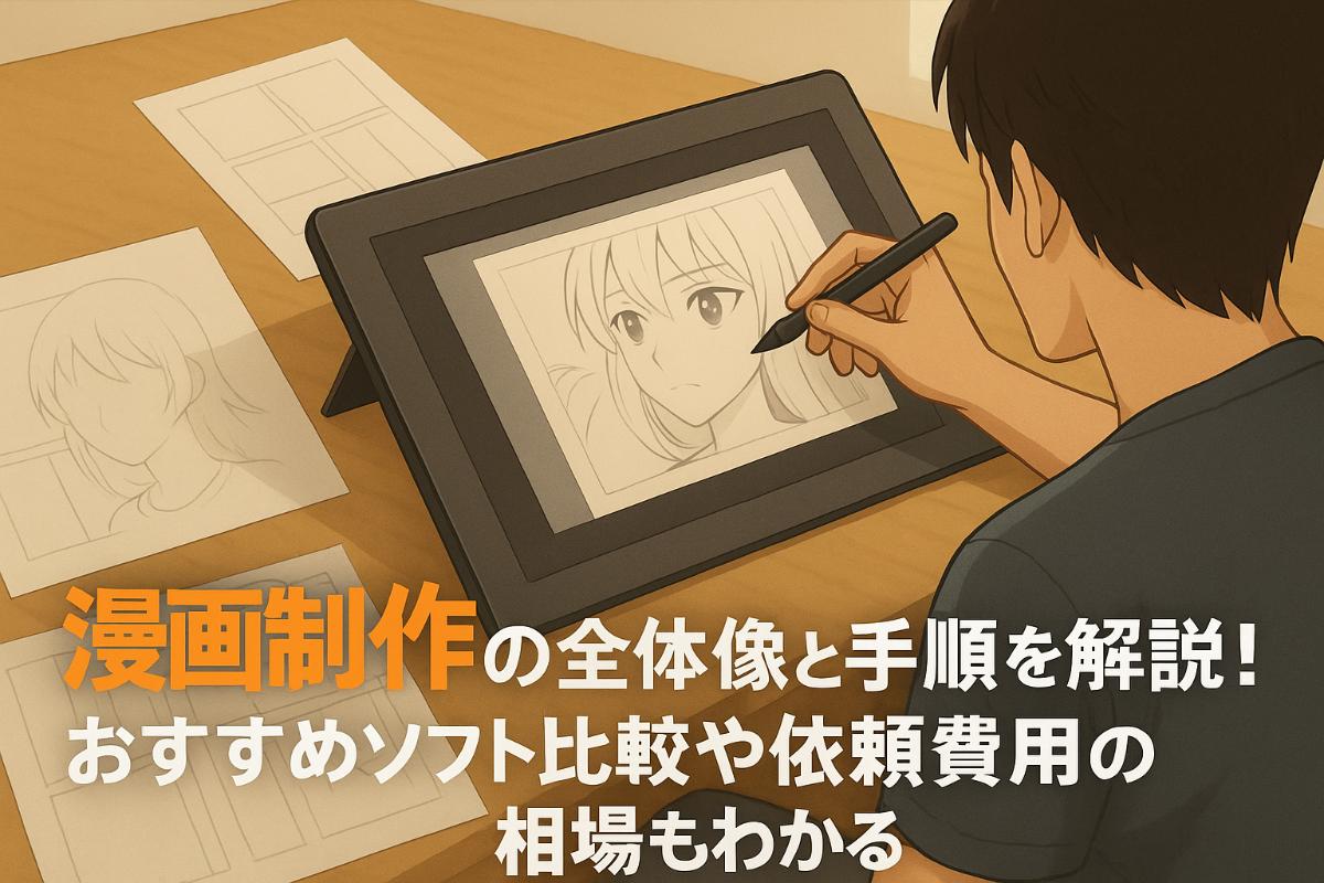 漫画制作の全体像と手順を解説!おすすめソフト比較や依頼費用の相場もわかる