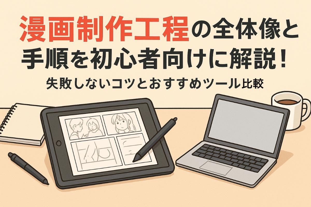 漫画制作工程の全体像と手順を初心者向けに解説！失敗しないコツとおすすめツール比較