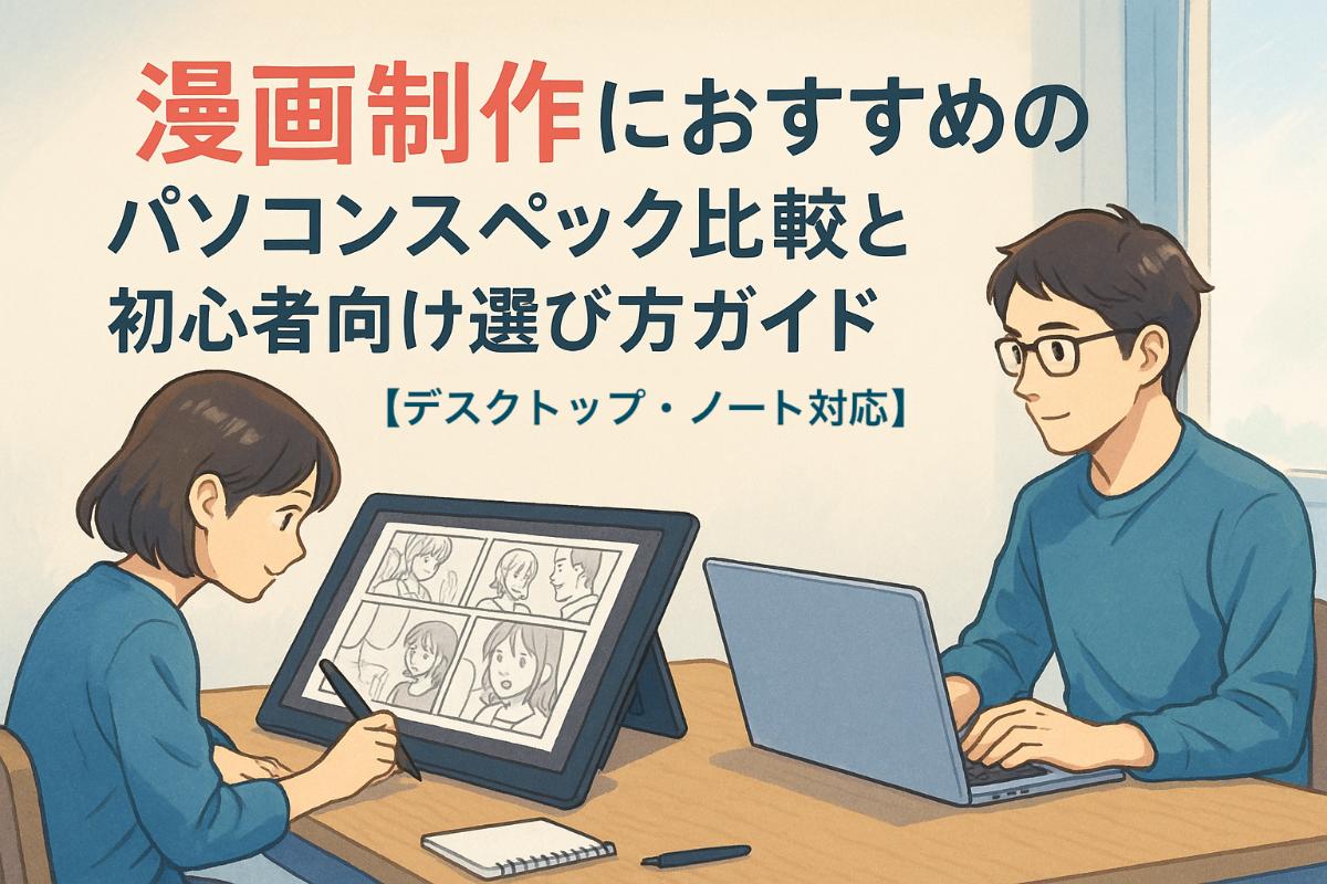 漫画制作におすすめのパソコンスペック比較と初心者向け選び方ガイド【デスクトップ・ノート対応】