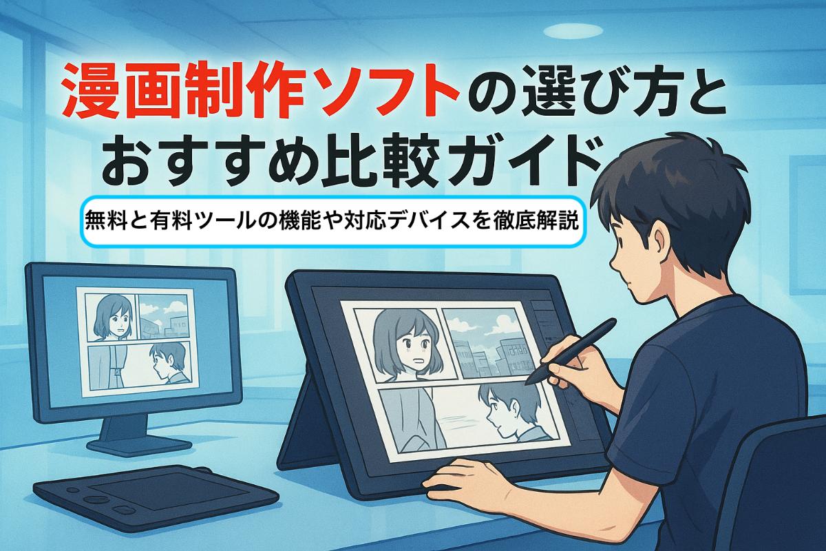 漫画制作ソフトの選び方とおすすめ比較ガイド｜無料と有料ツールの機能や対応デバイスを徹底解説