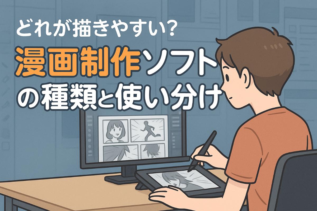 どれが描きやすい?漫画制作ソフトの種類と使い分け