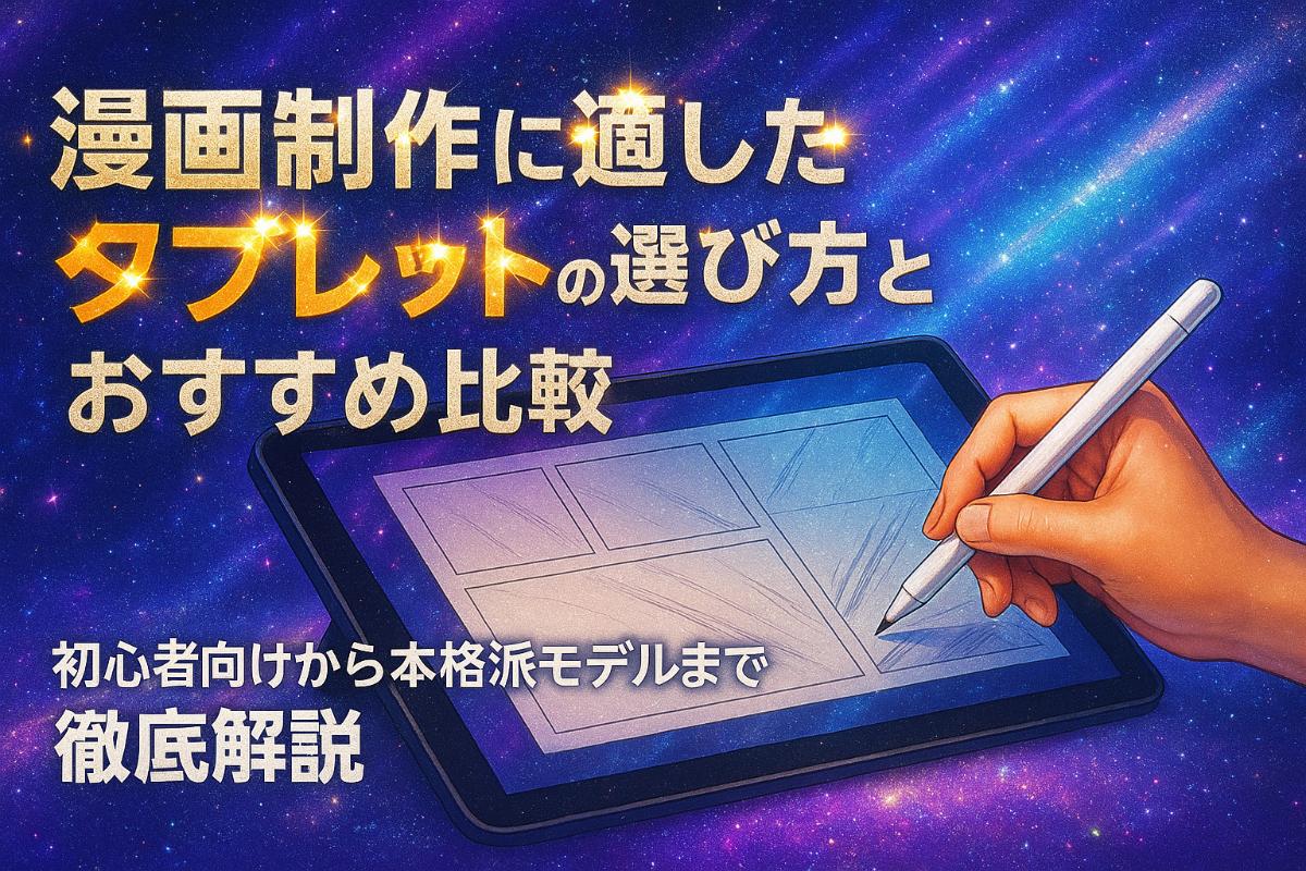 漫画制作に適したタブレットの選び方とおすすめ比較|初心者向けから本格派モデルまで徹底解説