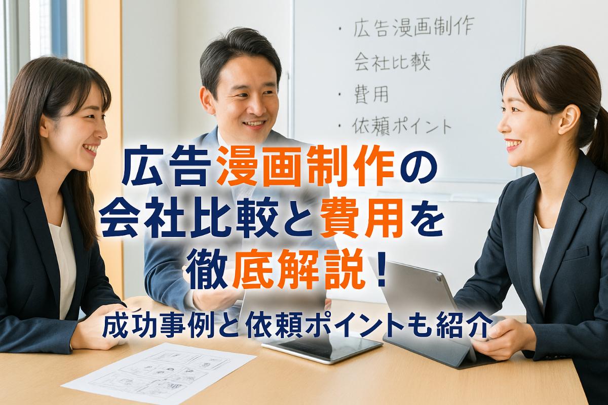 広告漫画制作の会社比較と費用を徹底解説！成功事例と依頼ポイントも紹介