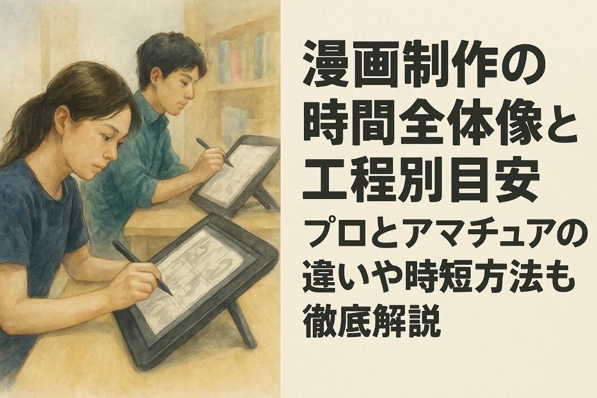 漫画制作の時間全体像と工程別目安プロとアマチュアの違いや時短方法も徹底解説