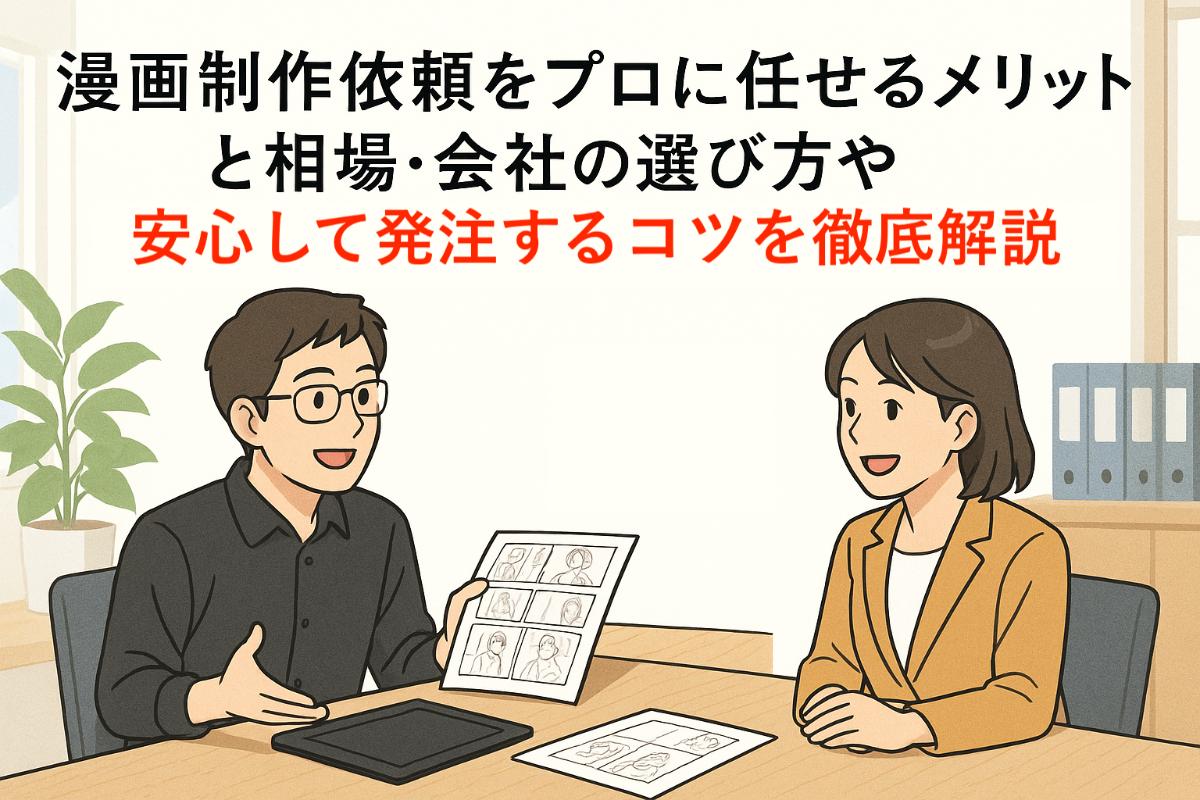 漫画制作依頼をプロに任せるメリットと相場・会社の選び方や安心して発注するコツを徹底解説