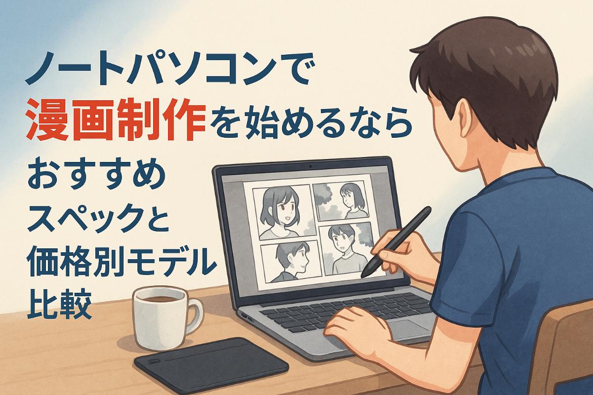ノートパソコンで漫画制作を始めるなら必見｜おすすめスペックと価格別モデル比較