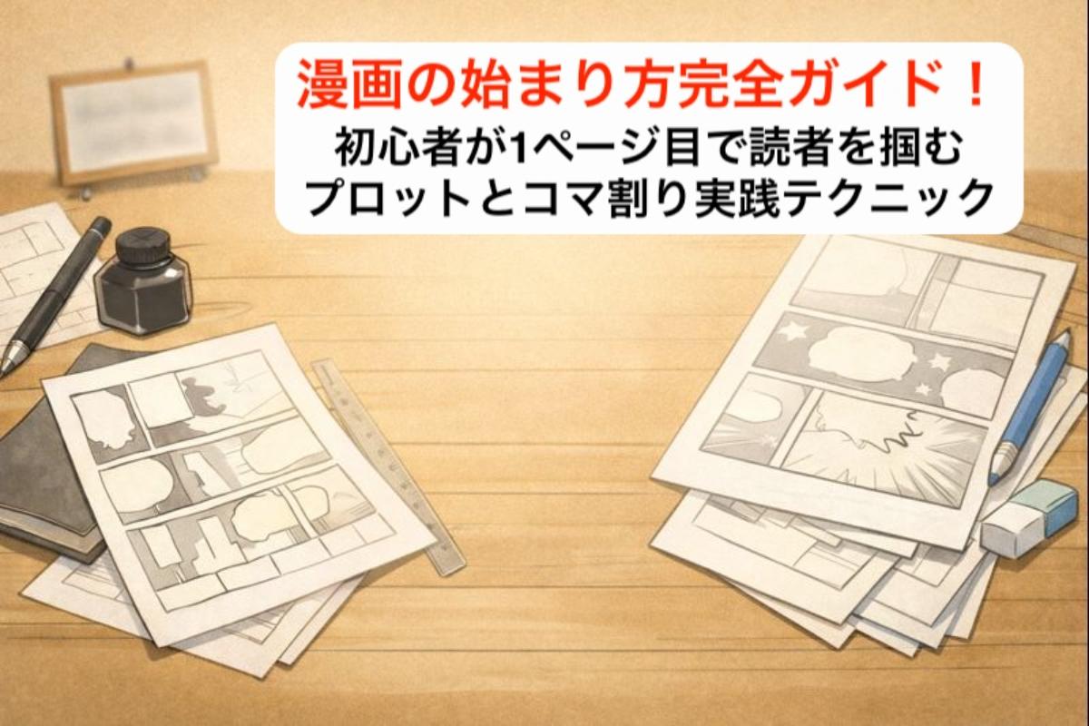 漫画の始まり方完全ガイド!初心者が1ページ目で読者を掴むプロットとコマ割り実践テクニック