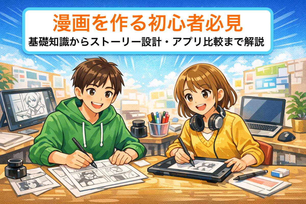 漫画を作る初心者必見｜基礎知識からストーリー設計・アプリ比較まで解説