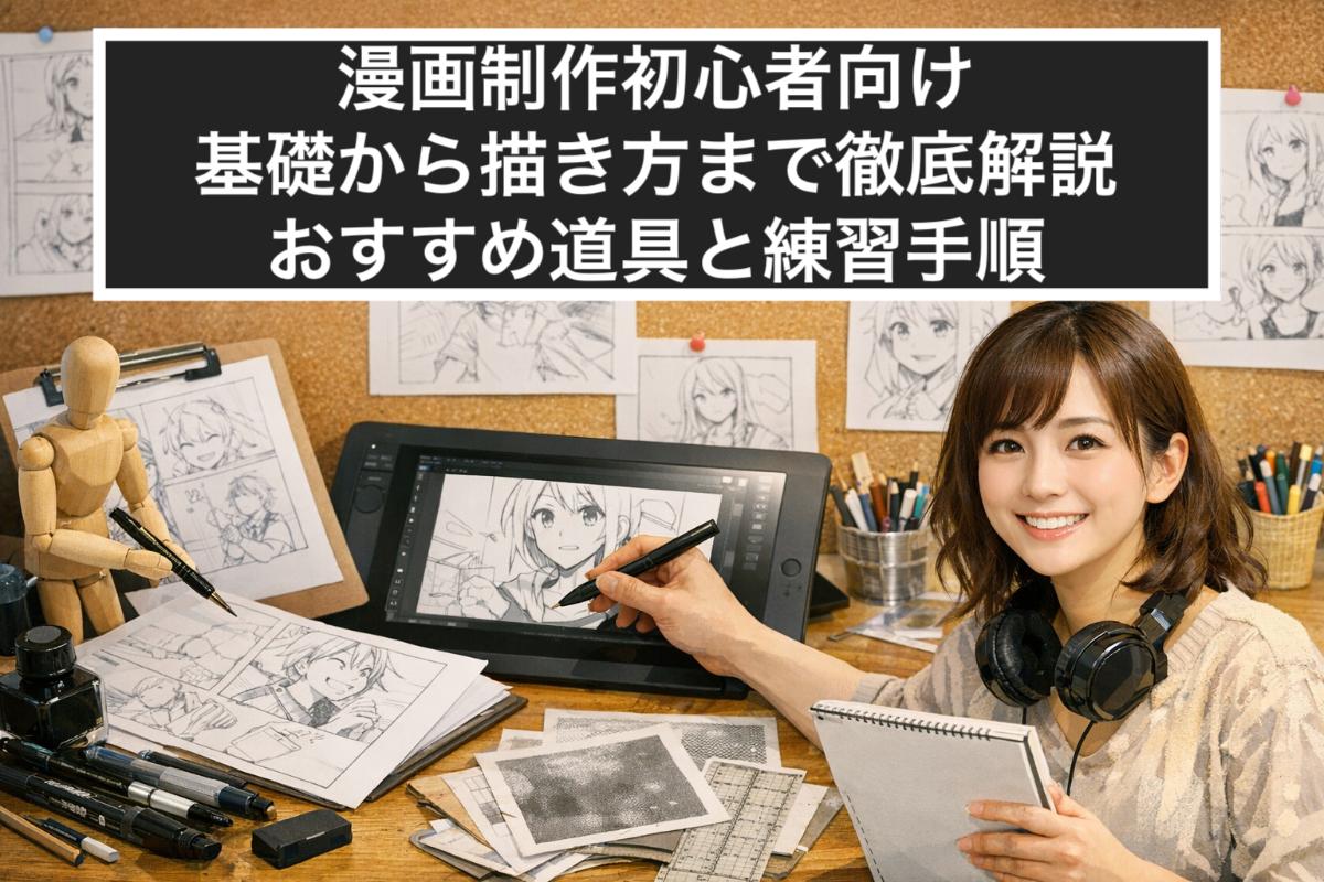 漫画制作初心者向け基礎から描き方まで徹底解説｜おすすめ道具と練習手順