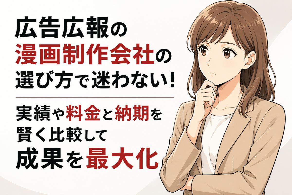 広告広報の漫画制作会社の選び方で迷わない！実績や料金と納期を賢く比較して成果を最大化