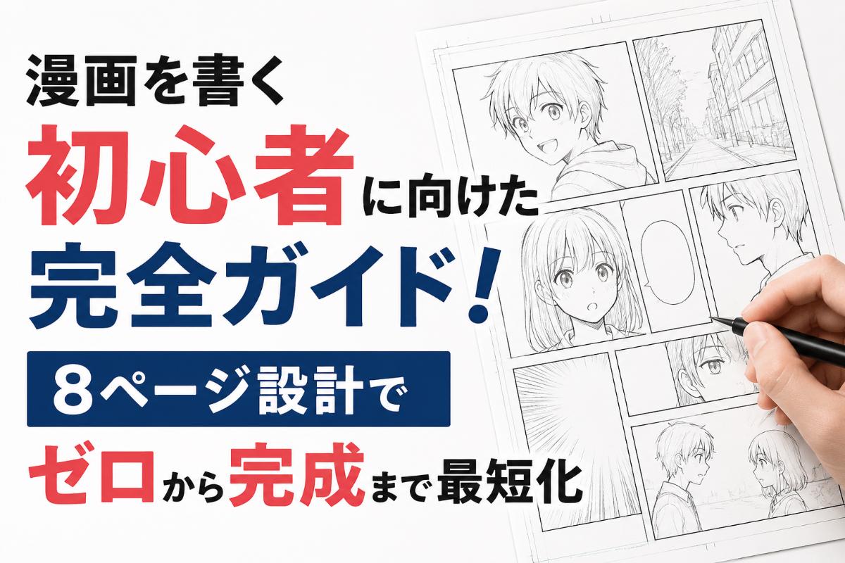 漫画を書く初心者に向けた完全ガイド！ 8ページ設計でゼロから完成まで最短化