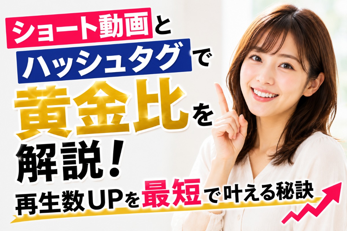 ショート動画とハッシュタグで黄金比を解説！再生数UPを最短で叶える秘訣