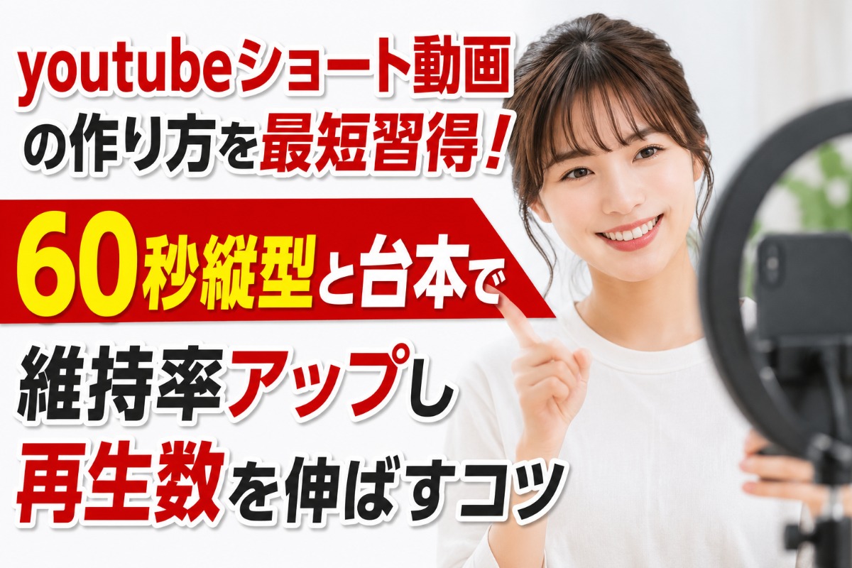 youtubeショート動画の作り方を最短習得！60秒縦型と台本で維持率アップし再生数を伸ばすコツ