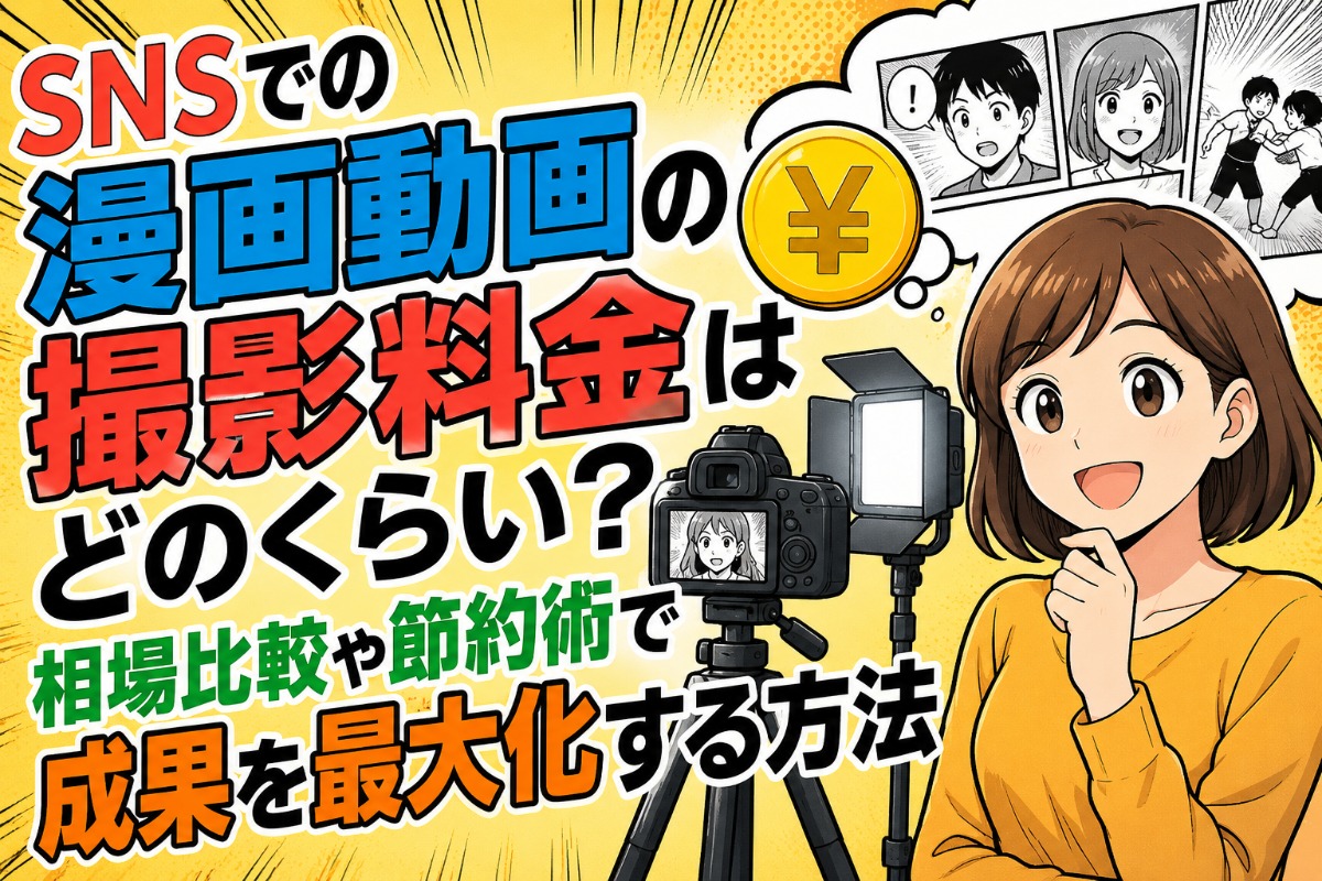 SNSでの漫画動画の撮影料金はどのくらい？相場比較や節約術で成果を最大化する方法