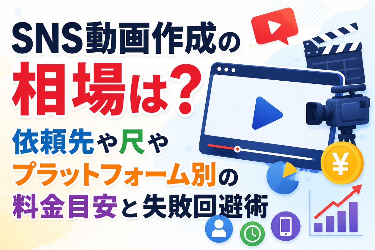 SNS動画作成の相場は？依頼先や尺やプラットフォーム別の料金目安と失敗回避術