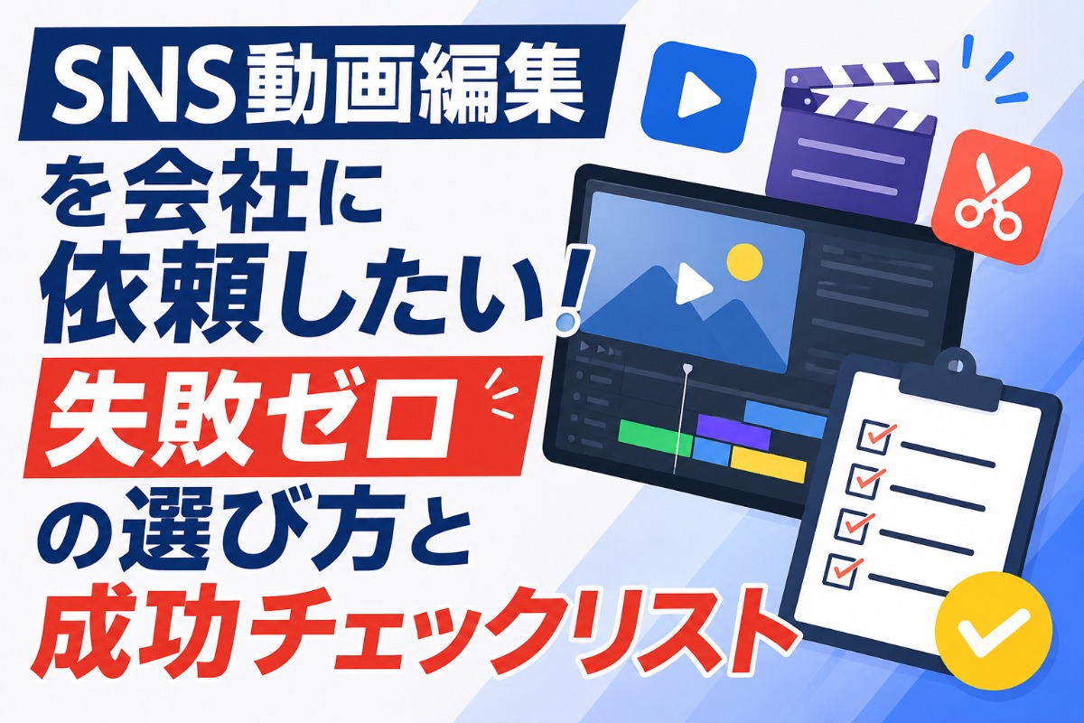 SNS動画編集を会社に依頼したい！失敗ゼロの選び方と成功チェックリスト