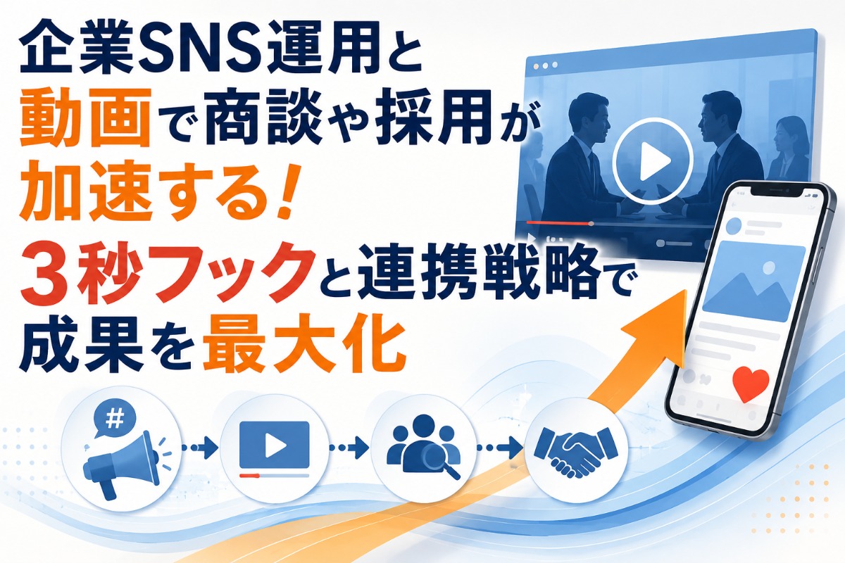 企業SNS運用と動画で商談や採用が加速する！3秒フックと連携戦略で成果を最大化
